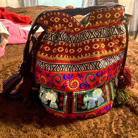 unbranded Handbags - Bohemian elephant drawstring handbag from Taiwan adjustable strap new